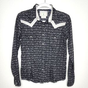 Panhandle Rough Stock Western Wear Shirt Collared Pearl Snap Women's Small